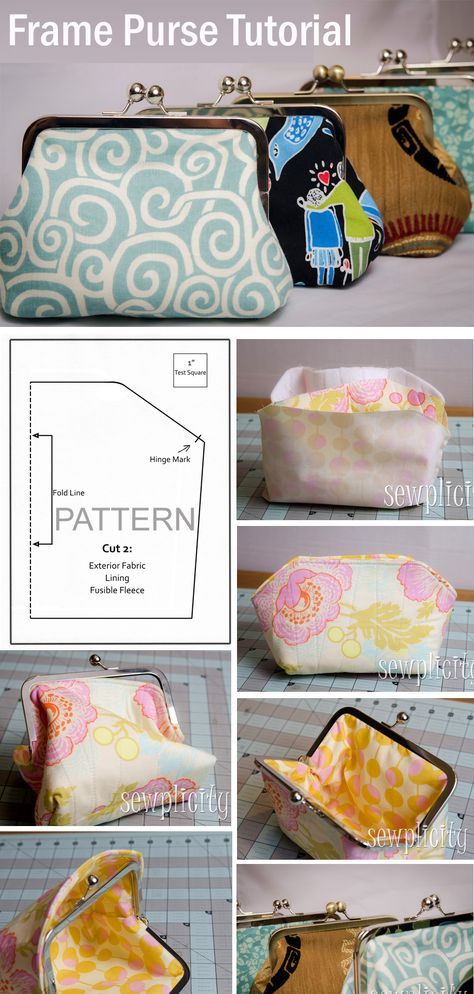 the instructions for how to make a purse with fabric and zipper closures are shown