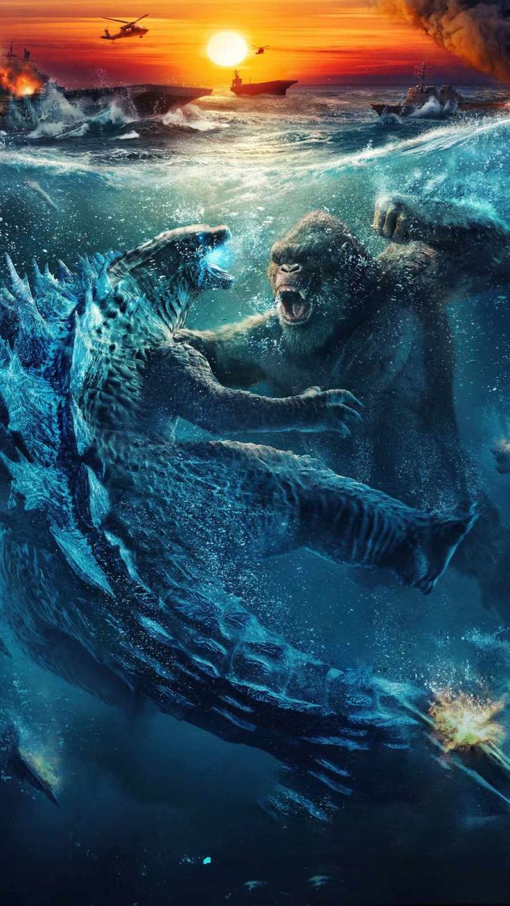 Tumblr, King Kong Vs Godzilla, Kong Godzilla, Kong Movie, Godzilla Vs Kong, Chinese Posters, Godzilla Wallpaper, All Godzilla Monsters, Kaiju Art