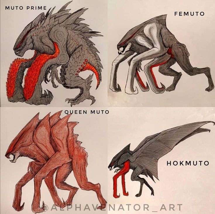 four different types of monster like creatures