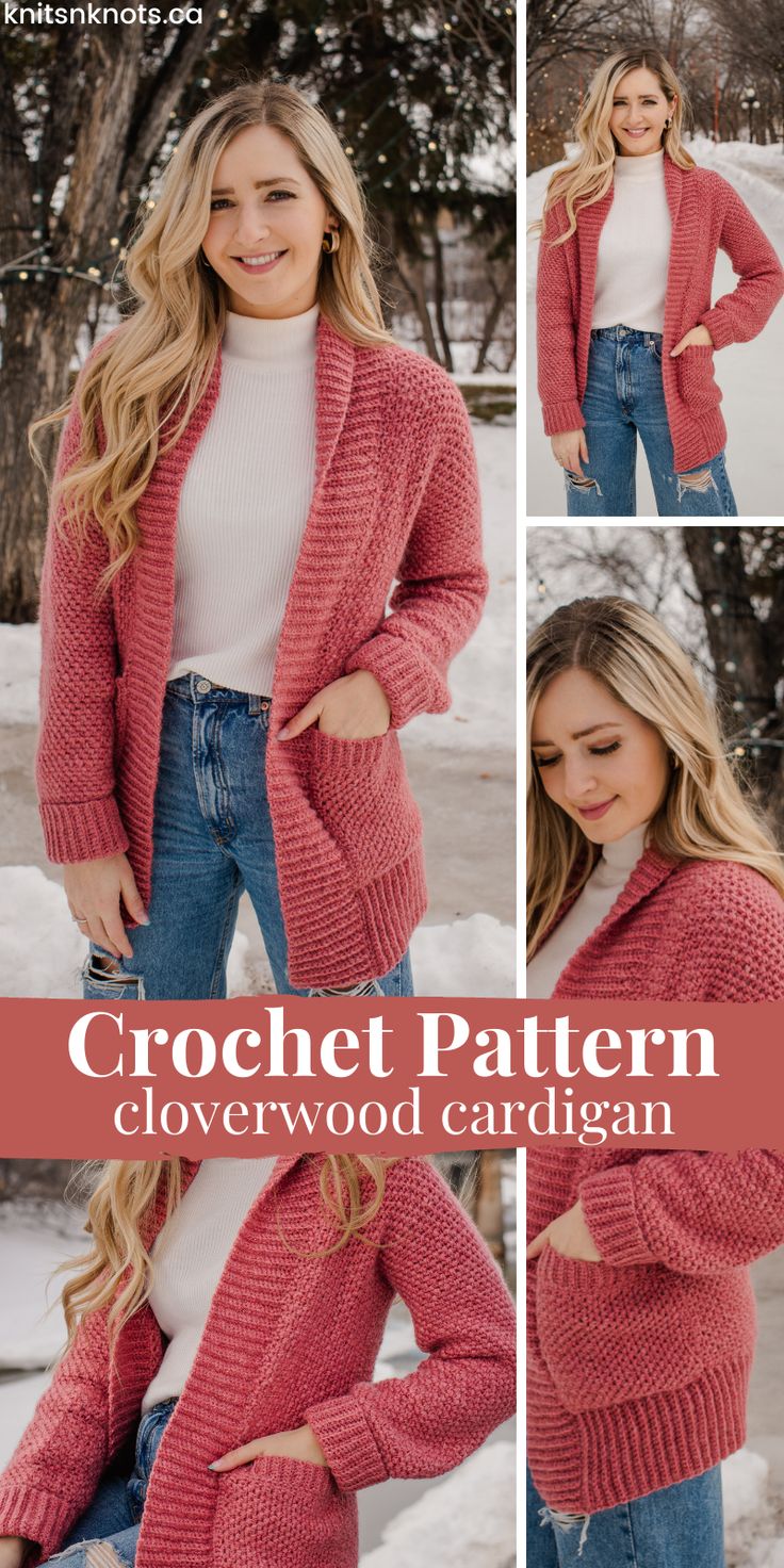 This is a size-inclusive crochet pattern for a classic drop-shoulder cardigan worked up in the linen stitch with pockets and a statement ribbed collar. Crochet Diys, Crochet Shrugs, Friends Crochet, Cardigan Crochet Pattern, Clothing Projects, Shoulder Cardigan, Drop Shoulder Cardigan, Linen Stitch, Yarn Bee