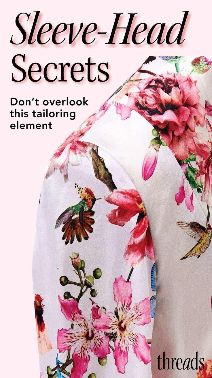 the back of a white shirt with pink flowers on it and text that reads, sleeve - head secrets don't overlook this tailoring element