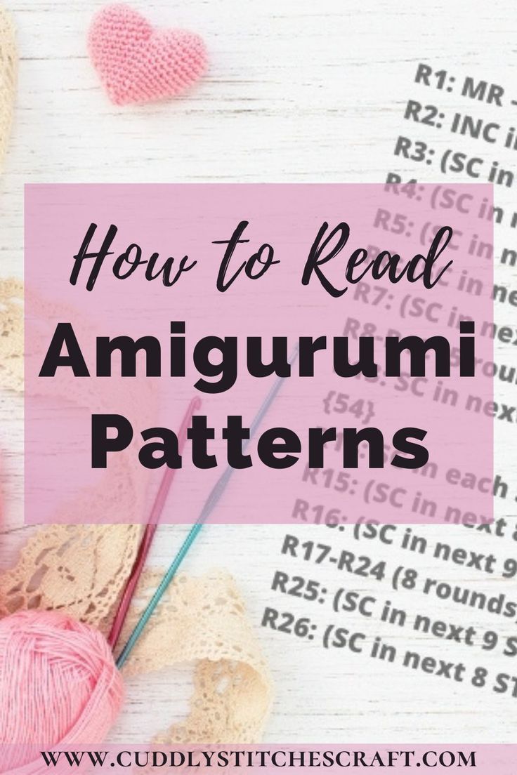 yarn and knitting needles with the words how to read amigurmi patterns on it