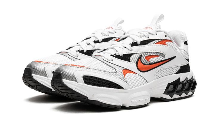 the nike air max 98 white and orange sneaker is on sale for $ 99