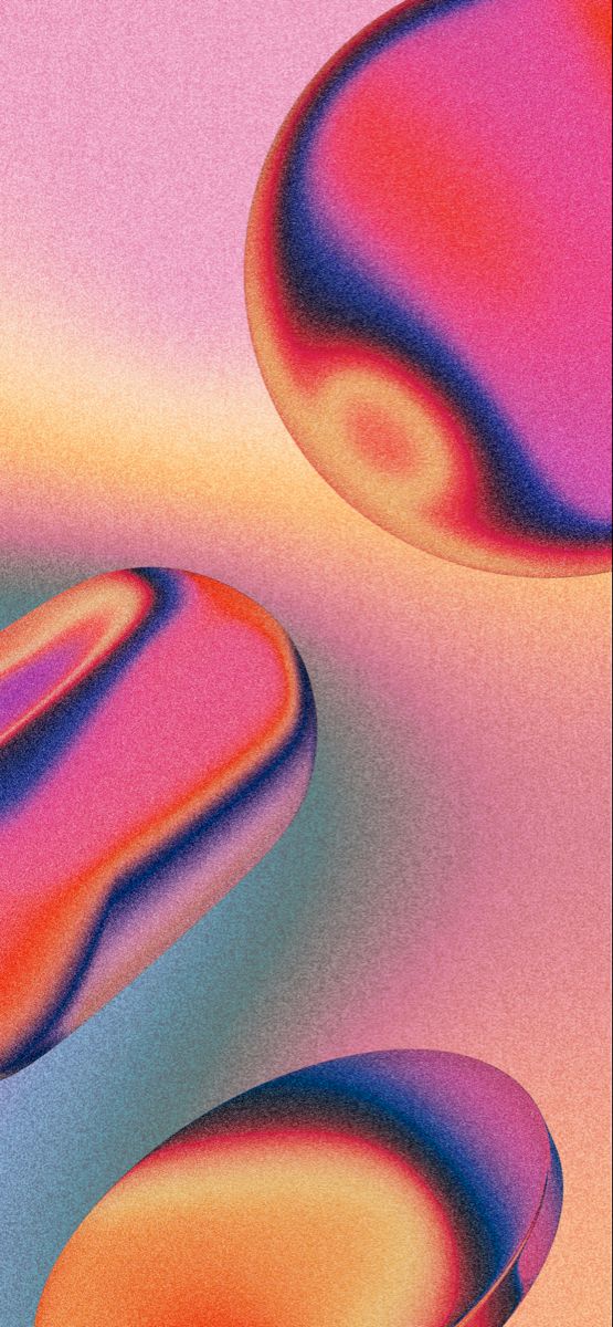 an abstract background with pink and orange shapes in the center, including two oval objects