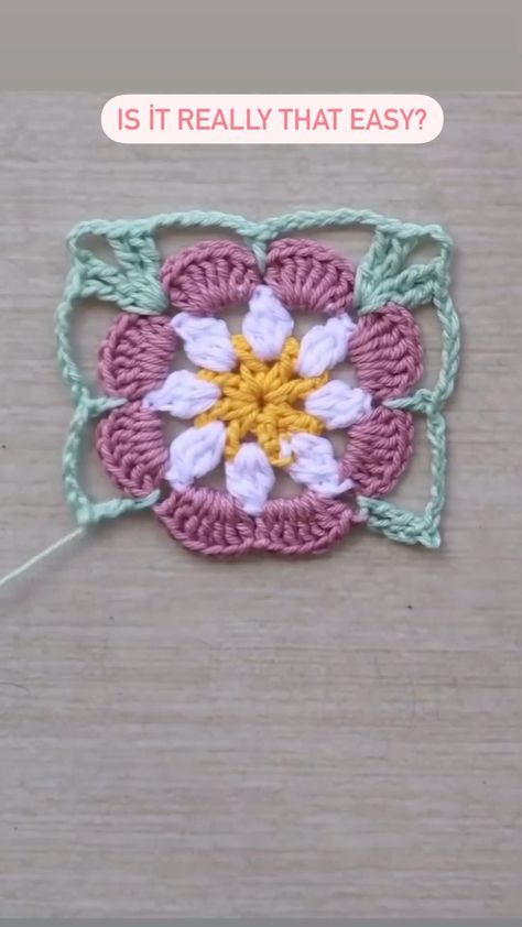a crocheted flower is shown with the words, is it really that easy?