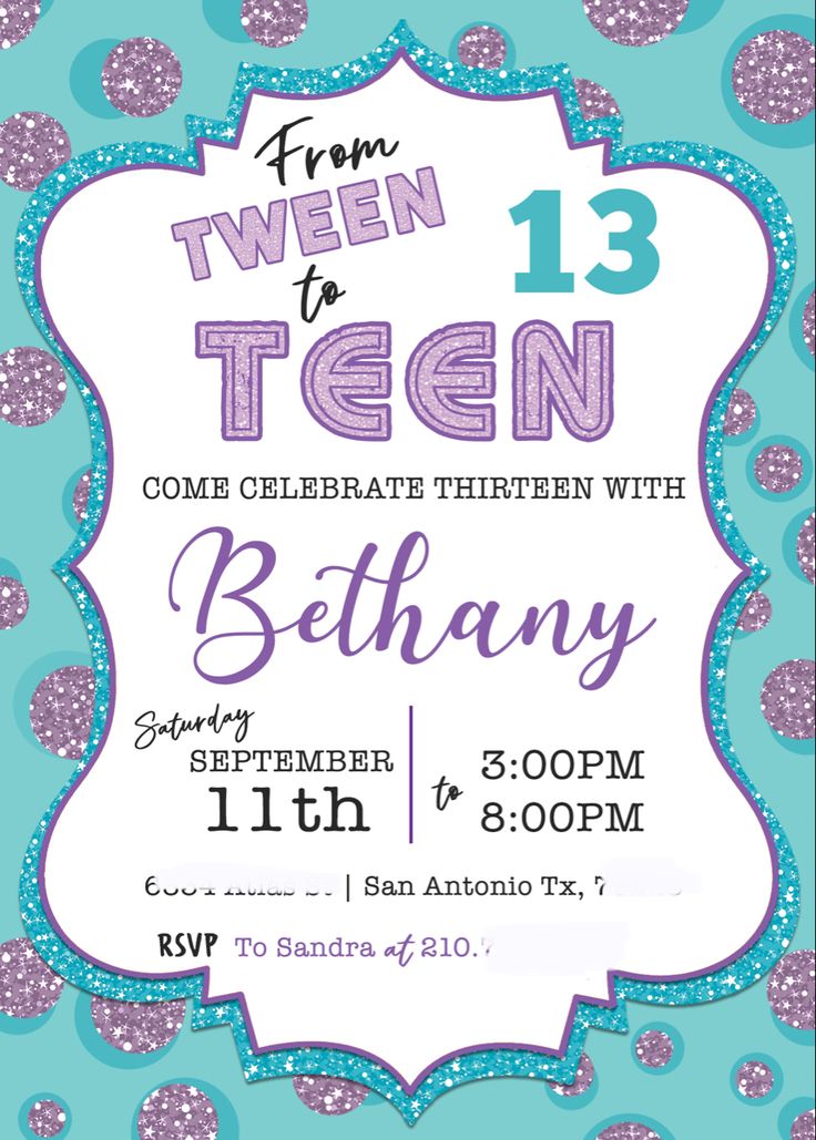 13th Birthday Party Invitations For Girl, 13 Birthday Invitation Ideas, 13th Birthday Invitations Girl, Zootopia Anime, 13th Birthday Party, Bday Party Invitations, 13th Birthday Invitations, 40th Birthday Party Decorations, 13 Birthday
