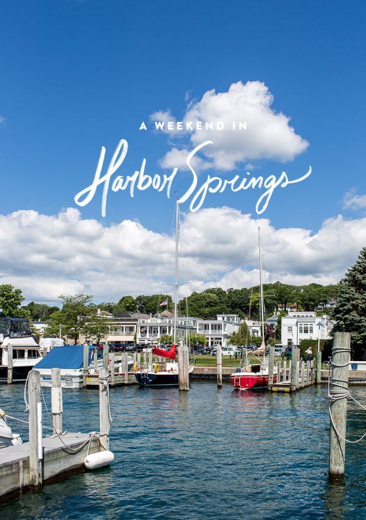 harbor springs with boats in the water