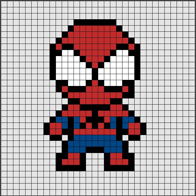 an image of a pixellated spider man