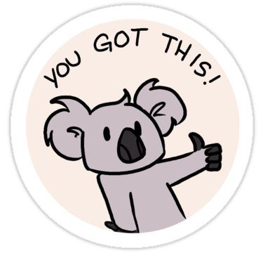 a koala sticker with the words you got this on it