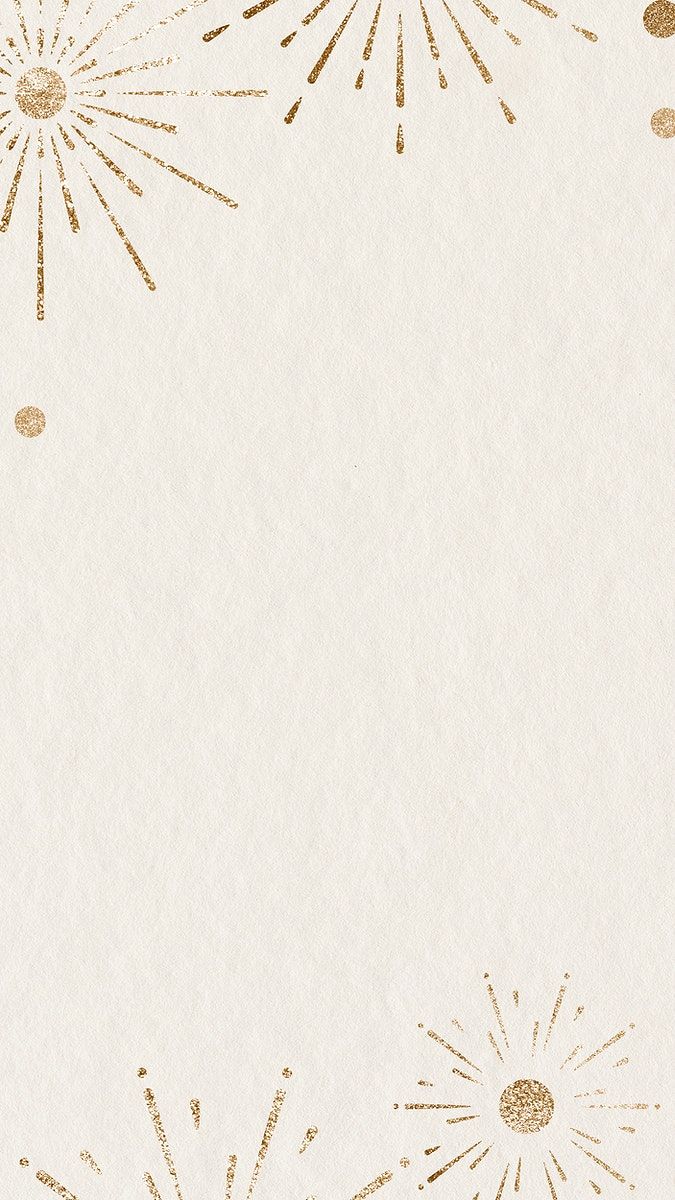 a white background with gold fireworks and dots on the bottom right corner is an empty space for text