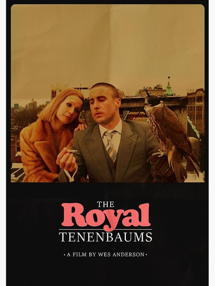 the royal tenebaums movie poster with an image of a man and woman