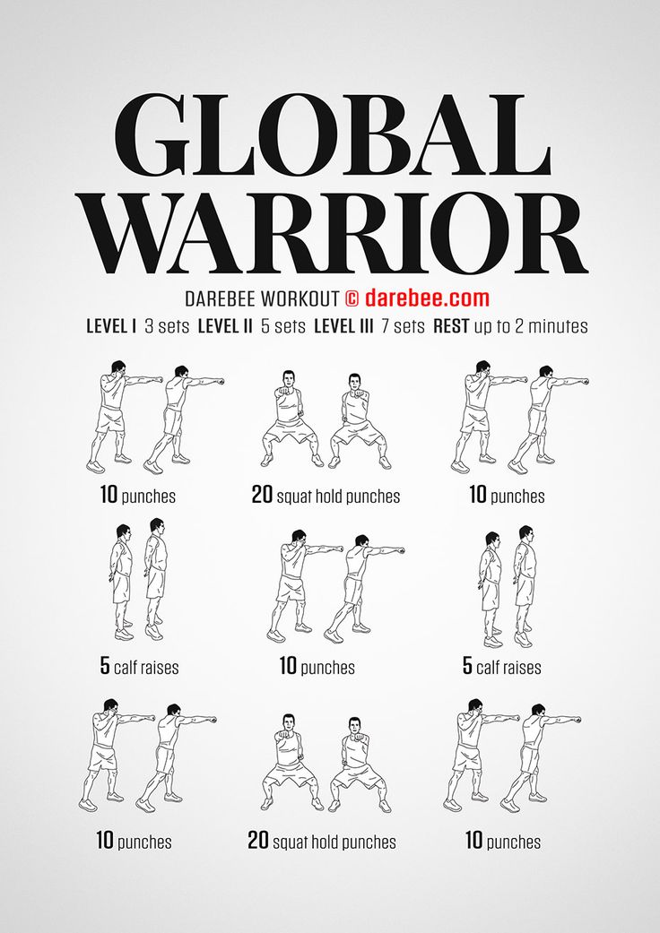 the poster shows how to do an exercise for global warrior, which includes exercises and instructions