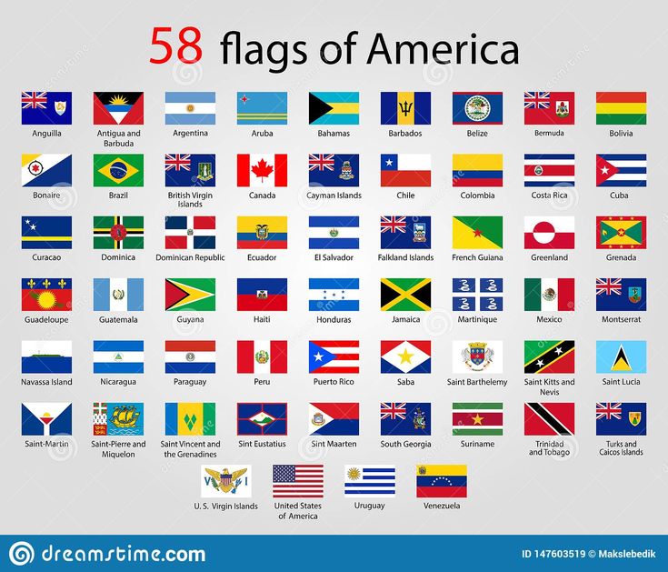 the flags of america are shown in this illustration