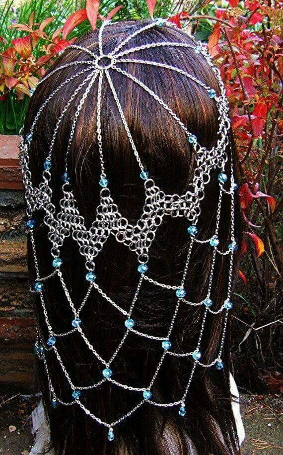 Chainmail Clothing, Pop Tab Crafts, Chainmail Jewelry, Headpiece Jewelry, Chain Maille Jewelry, Head Jewelry, Head Piece, Chain Silver, Chain Mail