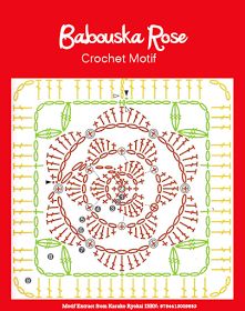 the book cover for babaska rose's crochet motif