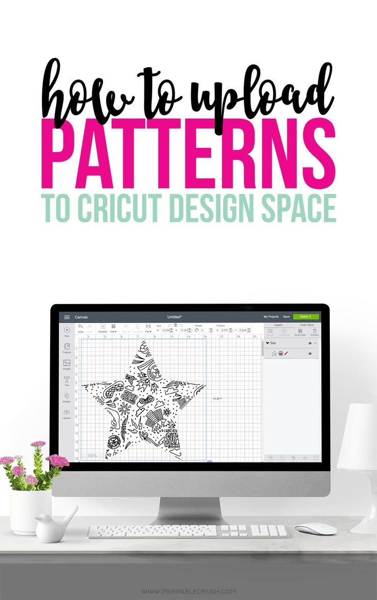 a computer screen with the text how to upload patterns to cricut design space