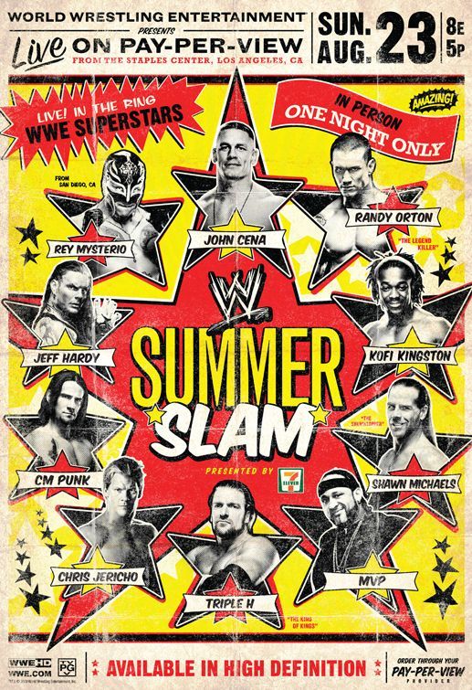 an old poster for the wwe summer slam