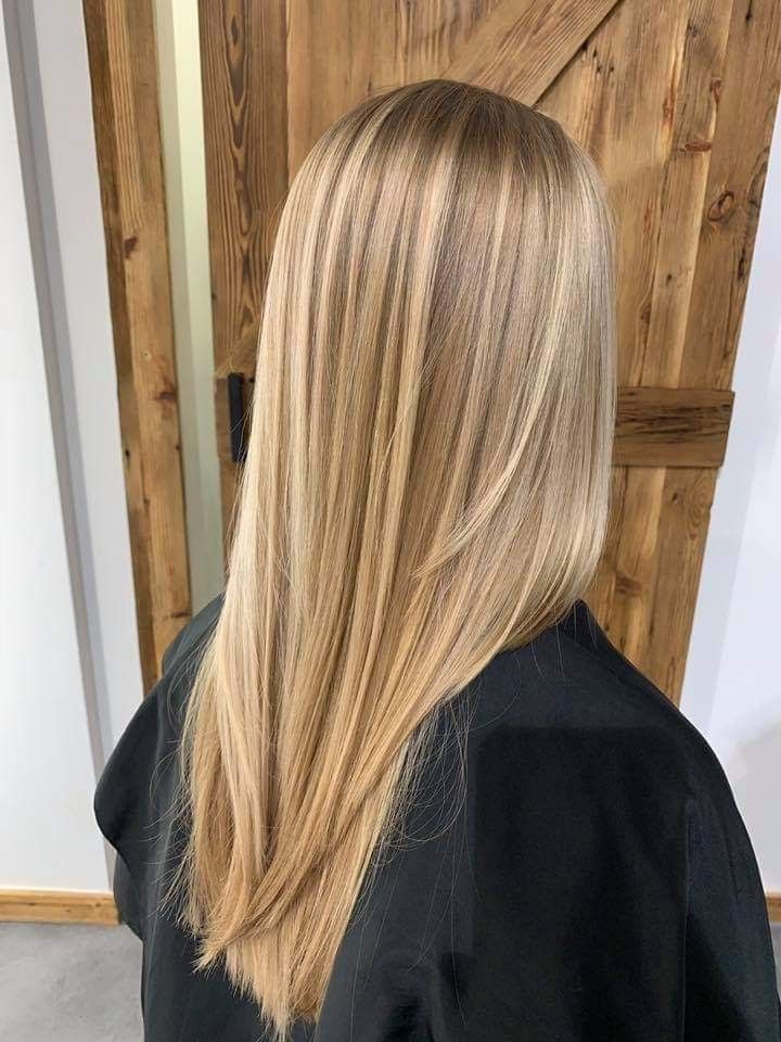 Blonde Hair Styles Layers, Side Part Angled Hair, Highlights At Top Of Head, Blonde Balayage Pale Skin Blue Eyes, Highlights In Golden Blonde Hair, Butter Blonde Highlights On Dark Hair, Beautiful Blonde Highlights, Cool Bright Blonde Hair, Faded Honey Blonde Hair