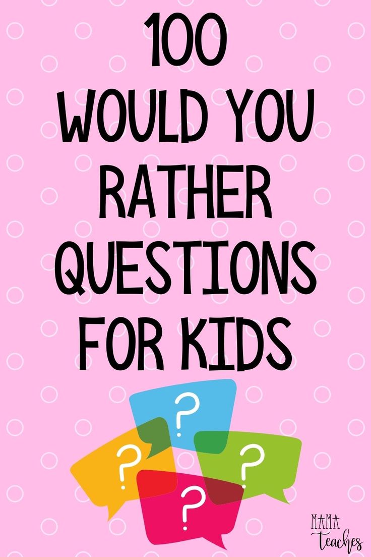 a pink background with the words, 100 would you rather question questions for kids?