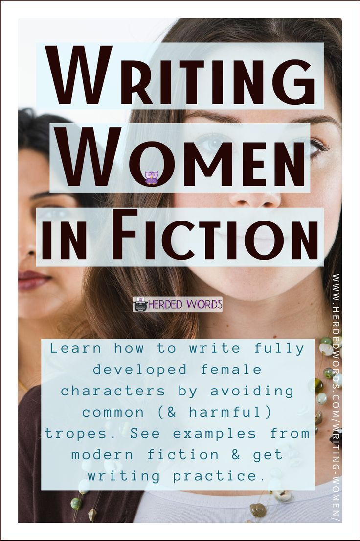 a poster with the words writing women in fiction