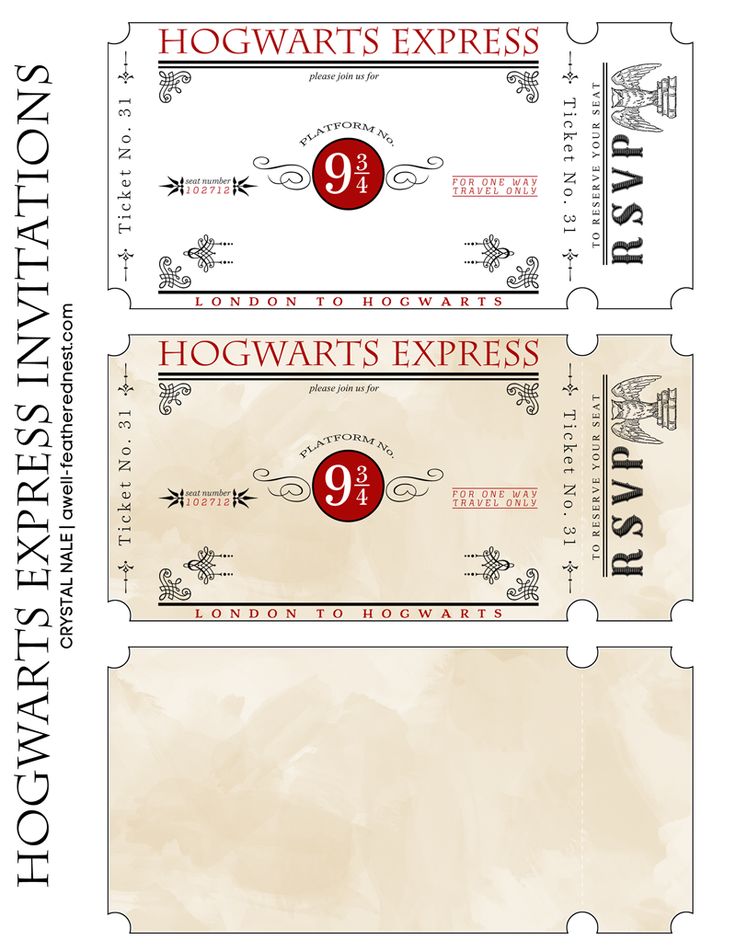 two harry potter's express tickets with the hogwarts express logo on them