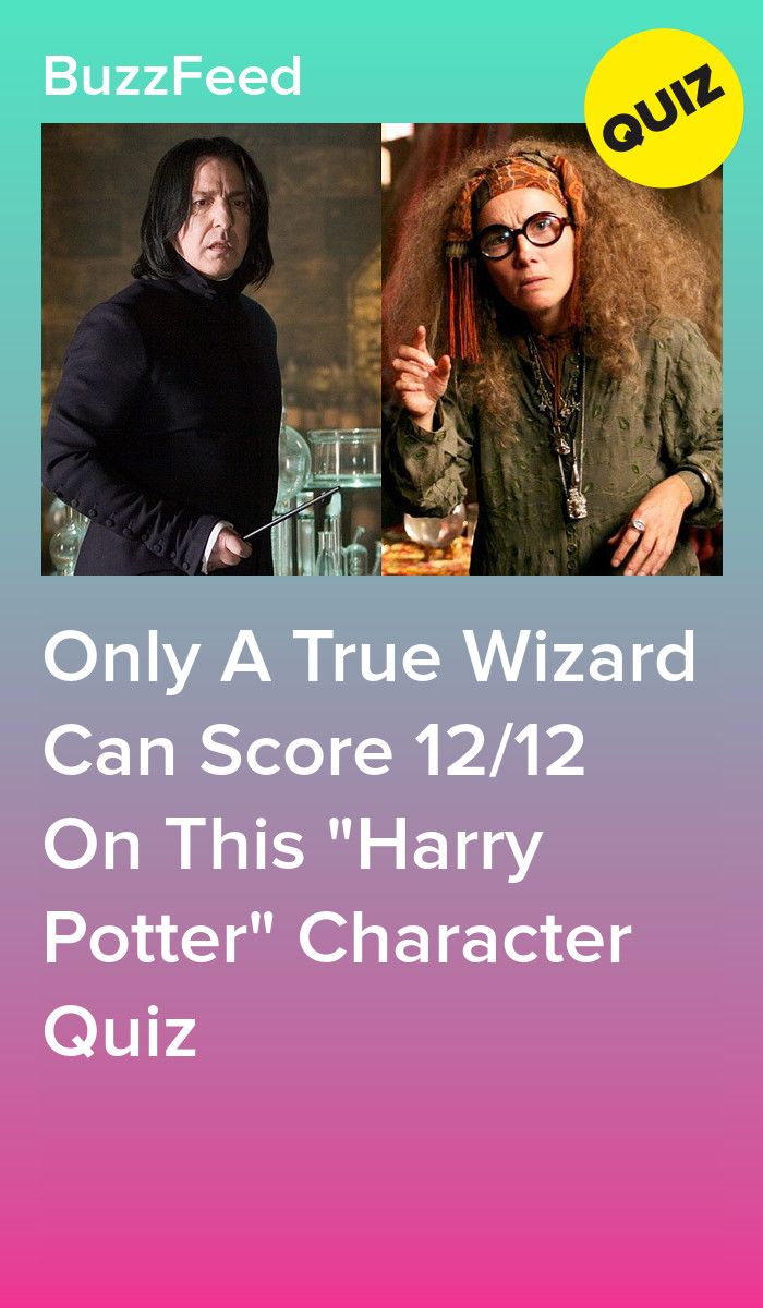 two people standing next to each other in front of a pink and blue background with the words, only a true wizard can score 12 / 12 / 12 on this harry potter character quiz