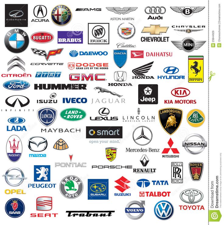 many different car logos are shown in this image, and there is no image to describe