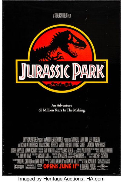 a movie poster for the film jurassic park