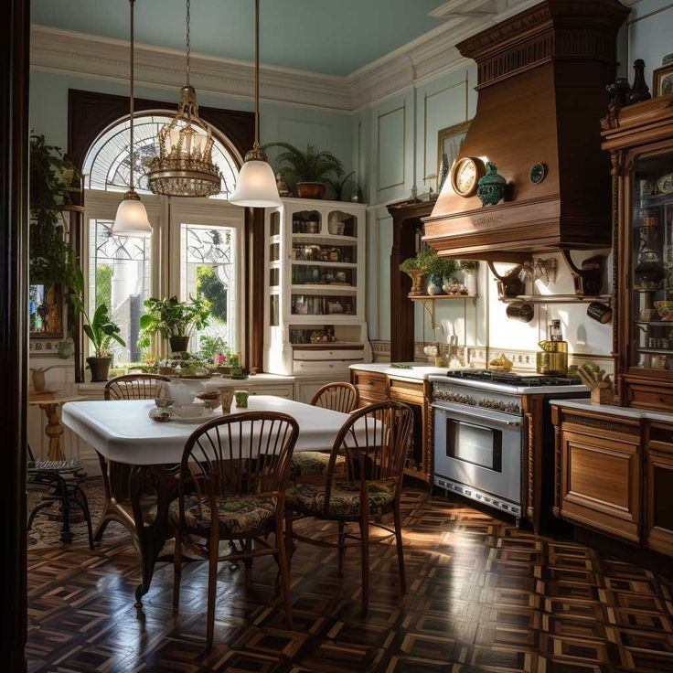 the kitchen is clean and ready to be used for dinner or lunch time, as well as other things in the house