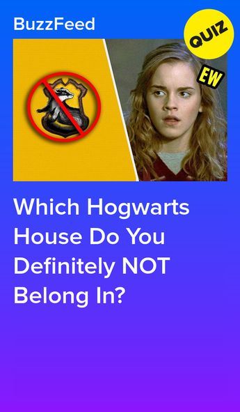 a poster with the words which hogwarts house do you definitely not belong in?