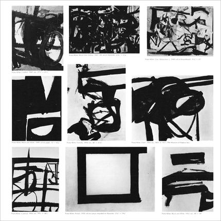 black and white images with different shapes, lines and numbers on them in various frames