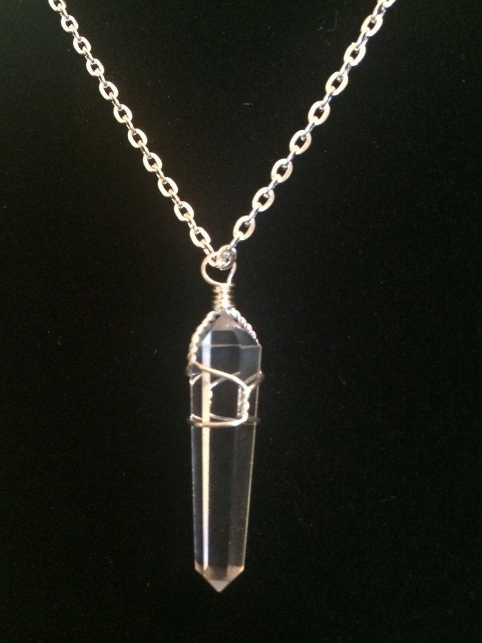 Etsy Raw Quartz Crystal Point Pendant - Healing Crystal Necklace - Wire Wrapped quartz necklace - Quartz - Crown Chakra - Chakras - Healing, #affiliate Crystal Necklace Wire, Clear Quartz Necklace, Raw Quartz Crystal, Clear Quartz Point, Raw Quartz, Healing Necklace, Wrap Jewelry, Gemstone Jewellery, Quartz Earrings