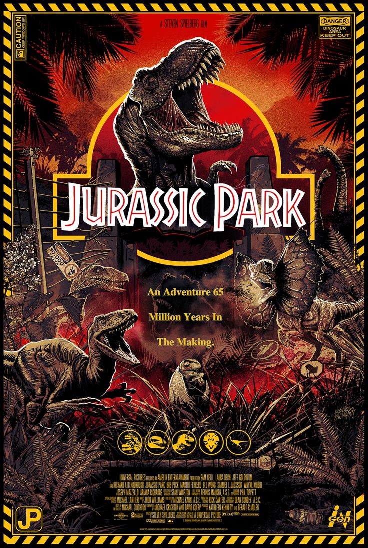 a movie poster for the film jurassic park