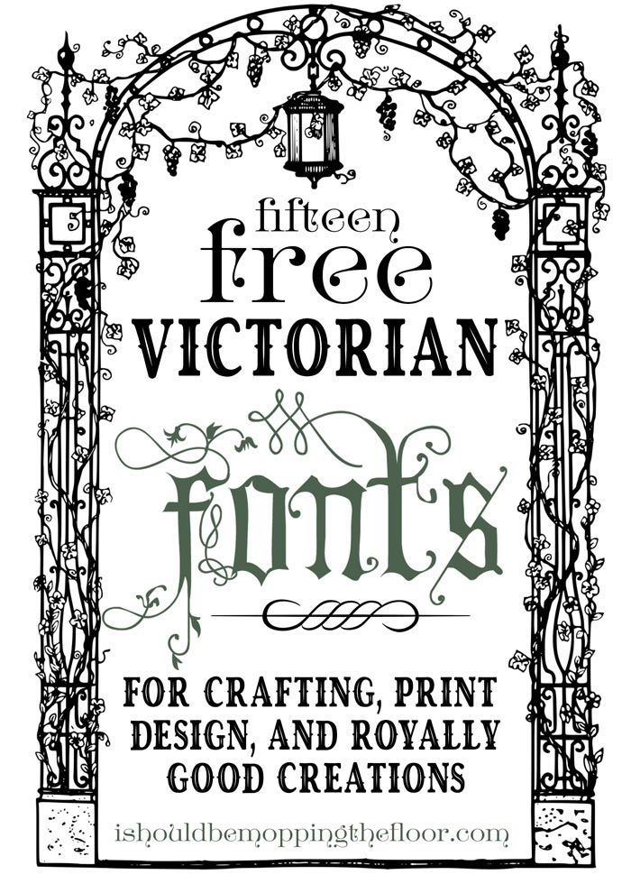 the front cover of a book with an ornate frame and text that reads fifteen free victorian font