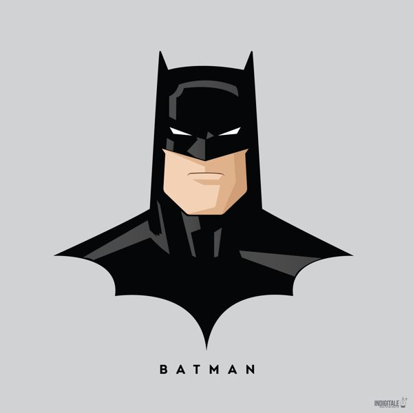 the batman logo is shown on a gray background