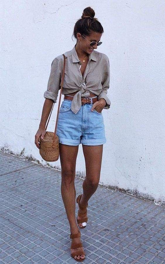 Look Con Short, 여름 스타일, Ținută Casual, Best Outfits, Modieuze Outfits, Short Jeans, Perfect Love, Outfits Verano, Love Style