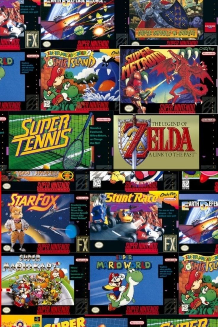 an image of video games from the nintendo era