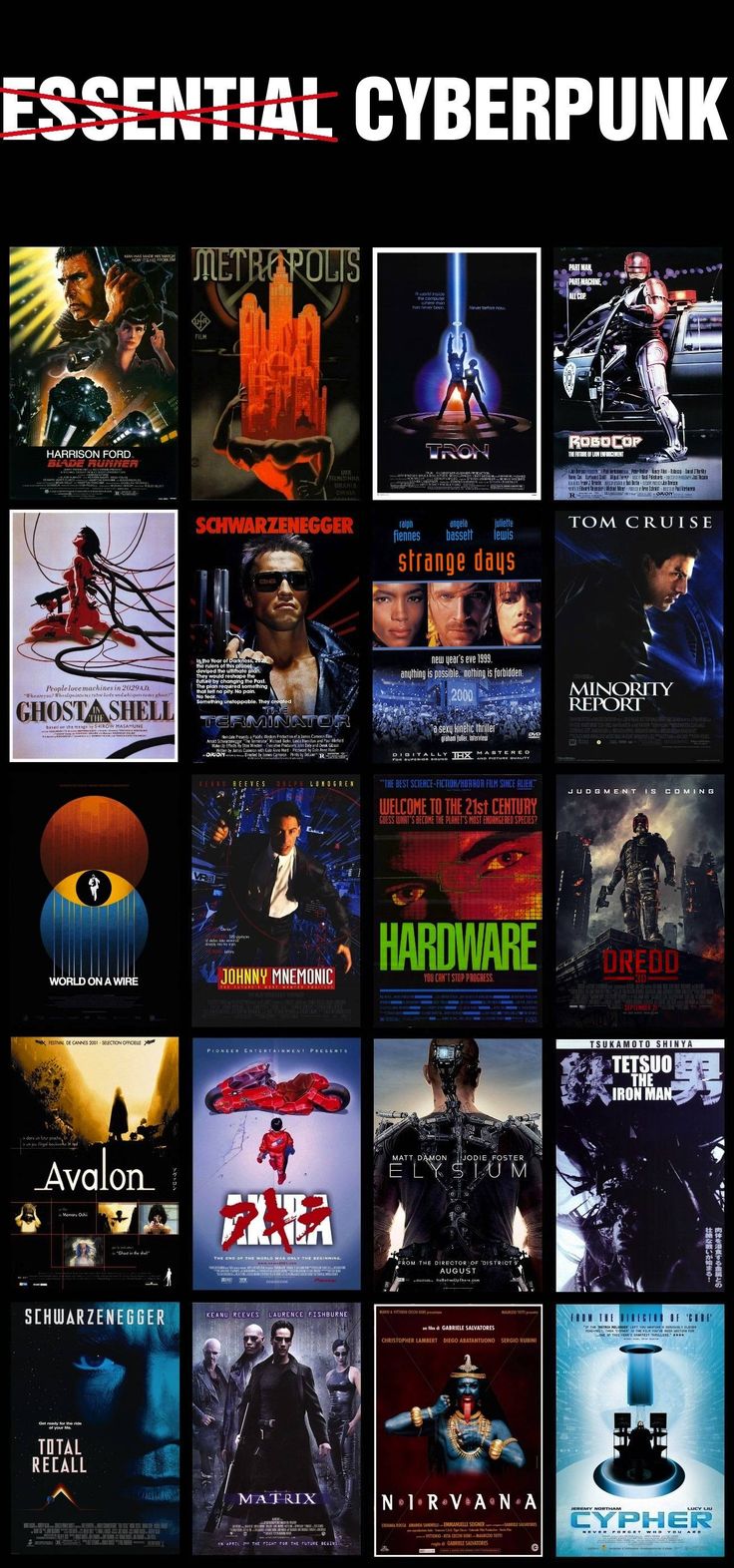 various movie posters with the title's titles