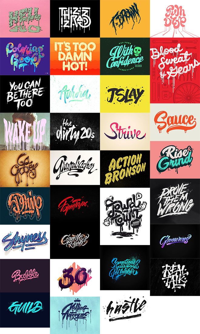 various graffiti font styles and colors