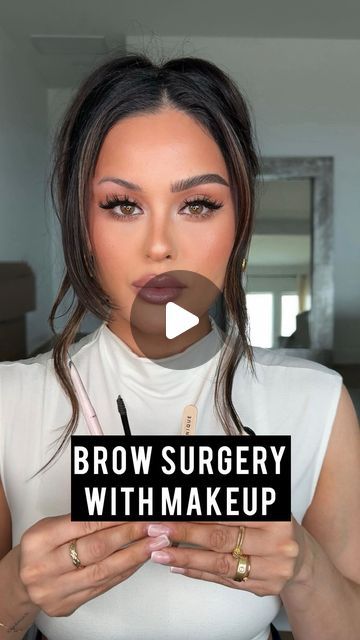 Christen Dominique on Instagram: "Brow surgery with makeup is my specialty 👩‍⚕️😉  Brow Frame Pencil @dominiquecosmetics  Shade: Soft Black Brown Brow Blowout Gel   #browmakeup #browtutorial #makeup #eyebrow #eyebrowtutorial #dominiquecosmetics" Thicker Eyebrows Makeup, Natural Eyebrow Tutorial, Christen Dominique, Dominique Cosmetics, Best Eyebrow Makeup, How To Do Eyebrows, Dark Eyebrows, Black Brows, Eyebrow Makeup Tutorial