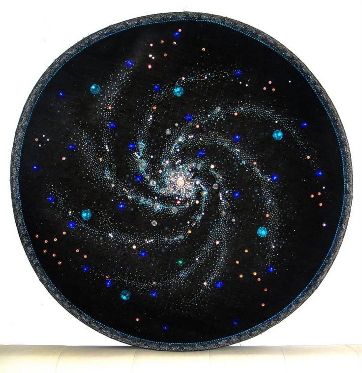 a black plate with blue and red stars on it