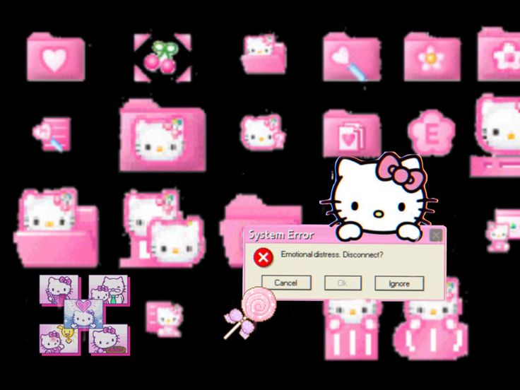 the hello kitty theme is shown in this screenshot from the game, which features pink and