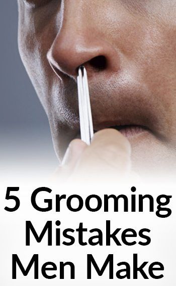 a man brushing his teeth with the words 5 grooming mistakes men make