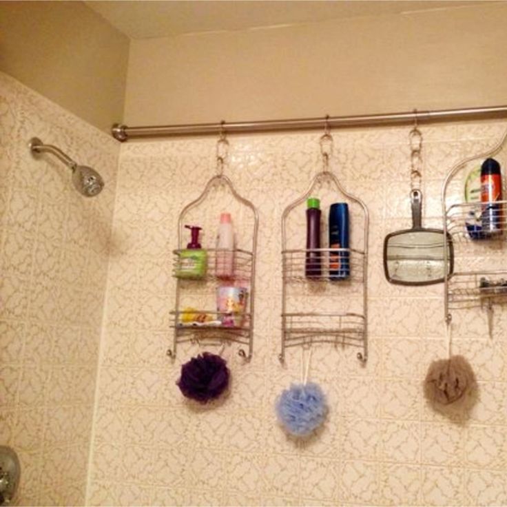 the bathroom is clean and ready to be used as a storage area for hair products