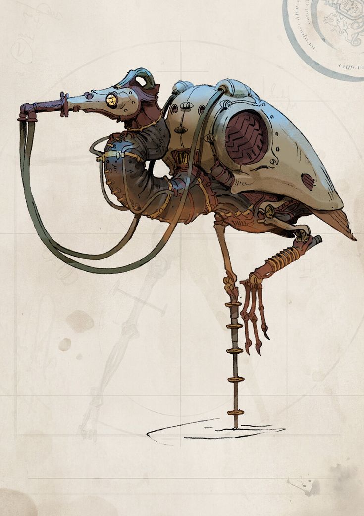 an image of a strange creature made out of mechanical parts