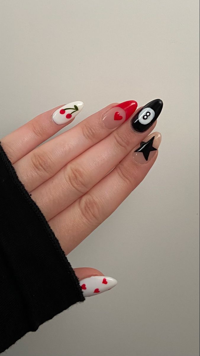 Gel X Nails Almond, Nails Vegas, Nail Inspo Gel, Nail Inspo Cute, Holloween Nails, Vegas Nails, Halloween Press On Nails, Nagel Tips, Cute Halloween Nails