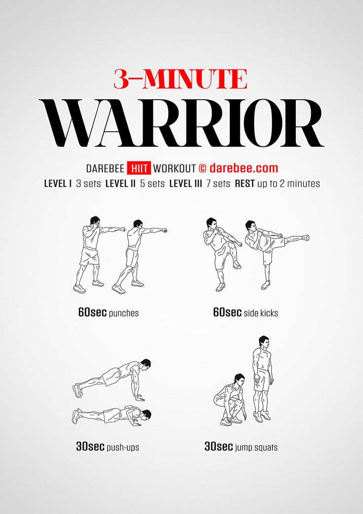 the 5 minute warrior workout poster shows how to do an exercise with one arm and two hands
