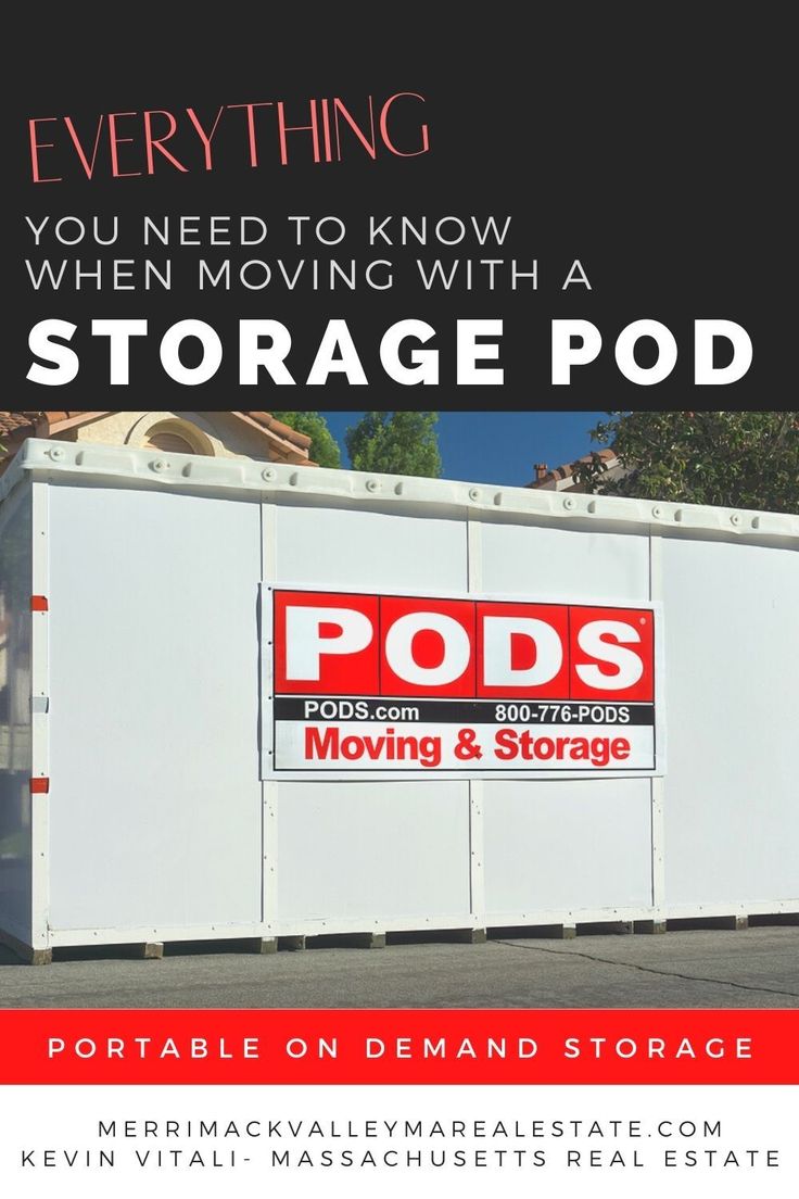 a moving truck with the words, everything you need to know when moving with a storage pod