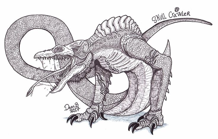 a drawing of a dragon with the letter o on it's back and its mouth open