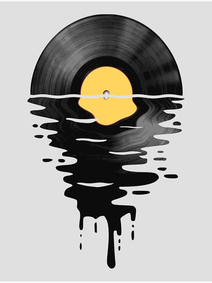 an old vinyl record floating in the water